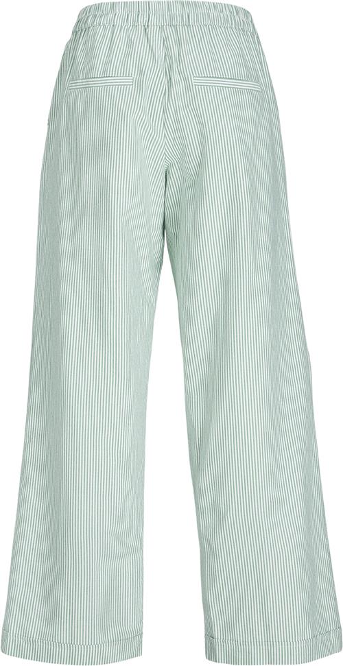 Se JJXX Jxsiva Oxford MW Pants WVN Kvinde Grayed Jade/stripes Bukser Med Brede Ben Relaxed Fit Str XS - hos Magasin ved Magasin