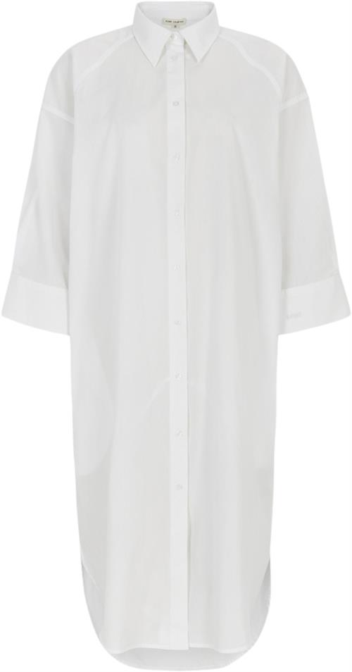 esmé studios Escalla Shirt Dress Kvinde White Midi Kjoler Str M - Bomuld hos Magasin