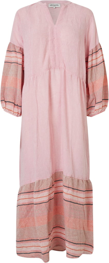 Lollys Laundry Marniell Maxi Dress LS Kvinde Dusty Rose Maxi Kjoler Str L - hos Magasin