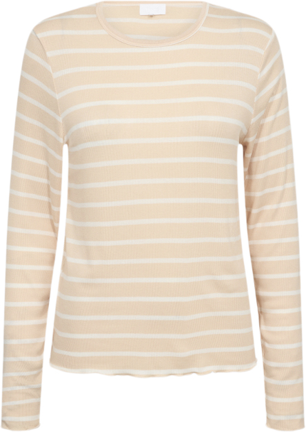 Levete room Lrika 25 Kvinde L330c - Apricot Ice Combi Langærmede T-shirts Str XL - hos Magasin