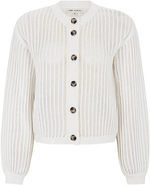 esmé studios Esdicte Knit Cardigan Kvinde Pristine Cardigans Str S - hos Magasin