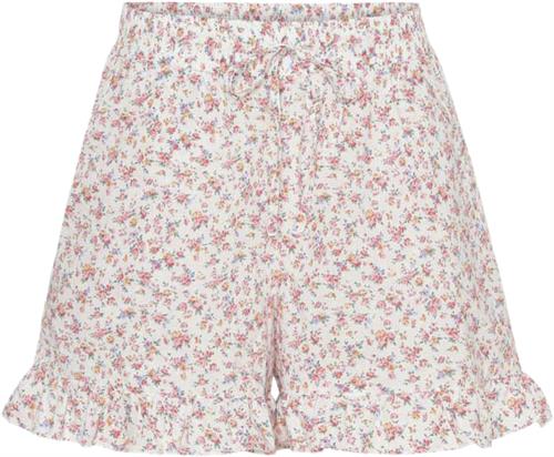 HUNKØN Cecilia Shorts Kvinde White Floral Casual Shorts Str XS - hos Magasin