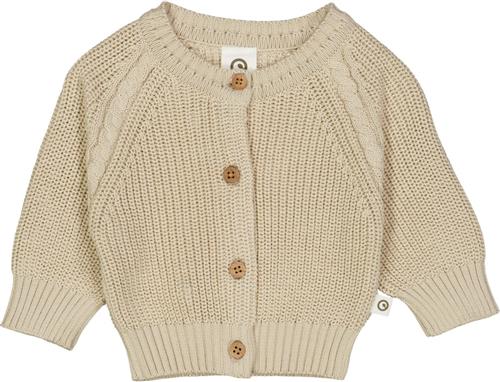 Se Müsli by Green Cotton Knit Chunky Cardigan Str 68 - Oat Bluser Bomuld hos Magasin ved Magasin