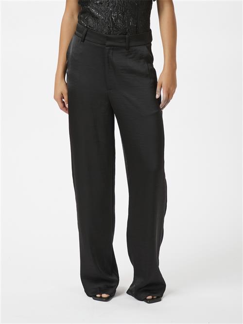 Se Neo Noir Emmett Heavy Sateen Pants Kvinde Black Bukser Med Brede Ben Str 40 - hos Magasin ved Magasin