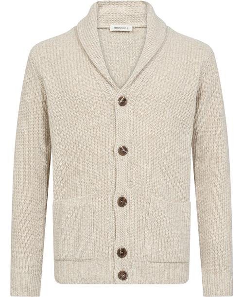 Se Manifattura Cardigan Mand Hvid Cardigans Str L - Merino Uld hos Magasin ved Magasin