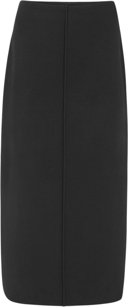 Soft Rebels Srhenrietta Slit Skirt Knit Kvinde Black Midi Nederdele Str L - hos Magasin