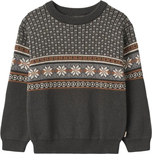 Wheat Jacquard Pullover Elias Str 110 / 5 år - Raven Toppe Bomuld hos Magasin