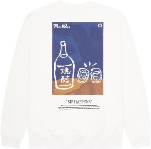 Woodbird Wbcane Sip Crew Mand Off White Sweatshirts Str L - hos Magasin