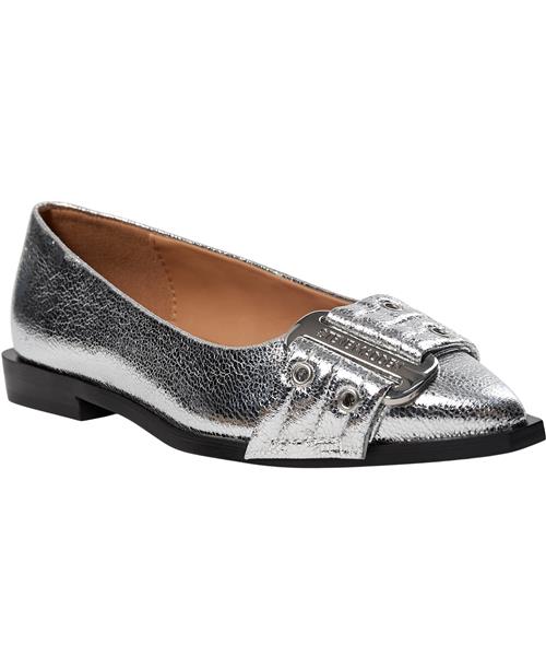 Steve Madden Grail Ballerina Kvinde Silver Ballerinaer Str 39 - hos Magasin