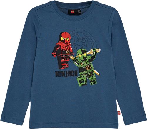 LEGO kidswear/LEGO børnetøj Lwtano 607 T-shirt L/S Str 128 cm - Middle Blue Bluser hos Magasin