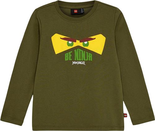 LEGO kidswear/LEGO børnetøj Lwtano 703 T-shirt L/S Str 134 cm - Dark Khaki Bluser hos Magasin