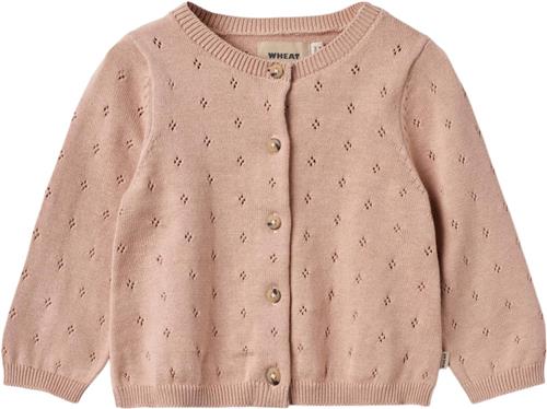 Wheat Strik Cardigan Maia Str 2 år / 92 cm - Moonlight Rose Toppe Bomuld hos Magasin