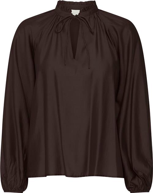 ICHI Ihkarlani LS Kvinde Black Langærmede Bluser Regular Fit Str 40 - hos Magasin