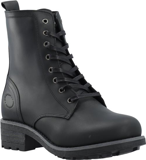 Cashott Caskarla Lace Boot WR Warm Lining Oil Nubuck Kvinde Black Snørestøvler Str 39 - hos Magasin