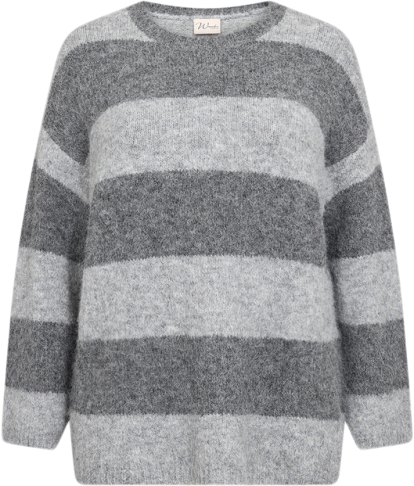 Wasabiconcept Wajolie 1 Kvinde 99110c Lt Grey Melange Combi Sweaters Str 42/44 - Uld hos Magasin