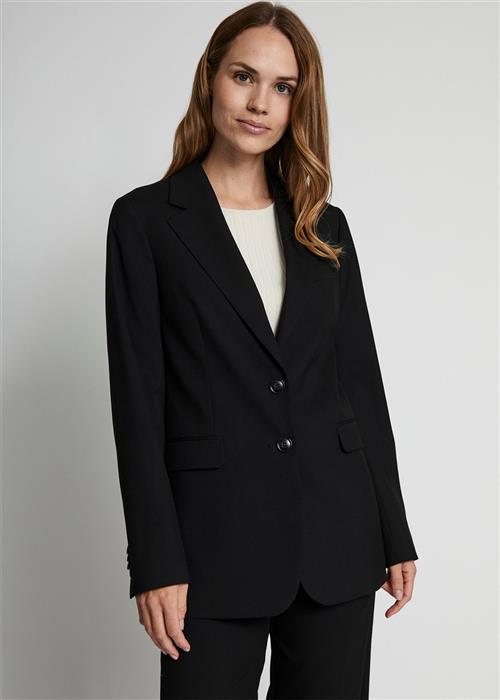 Bruun & Stengade BS Estelle Regular Fit Blazer Kvinde Sort Blazere Str 40 - Polyester hos Magasin