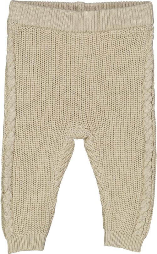 Müsli by Green Cotton Knit Chunky Pants Str 74 - Oat Bukser Bomuld hos Magasin