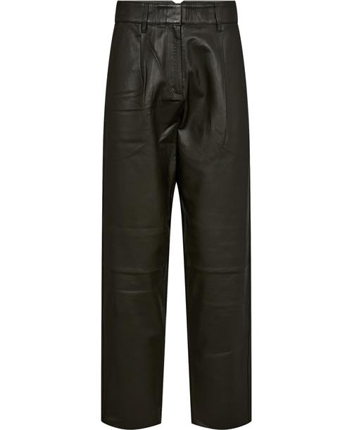 Se MDK Iris Leather Pants Kvinde Dark Green Læderbukser Str 44 - hos Magasin ved Magasin