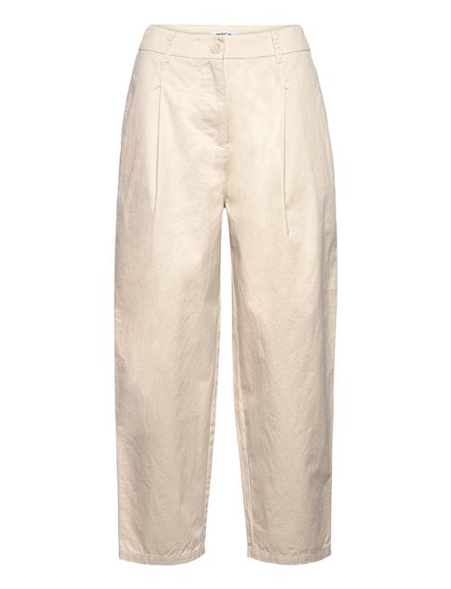 Se MSCH Copenhagen Mschcyrilla Hw Ankle Pants MSCH Copenhagen Beige ved Booztlet