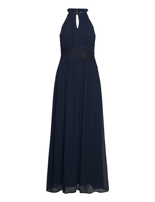 Se Vila Vimilina Halterneck Maxi Dress - Noos Vila Navy ved Booztlet