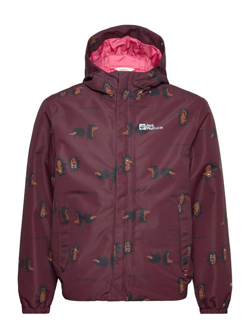 Gleely 2L Ins Print Jkt K Jack Wolfskin Burgundy