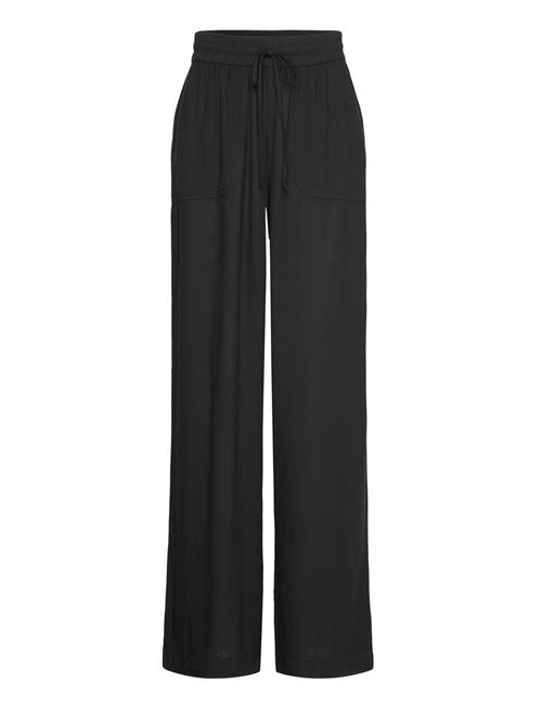 Se Kaffe Kamilia Long Wide Pants Hw Kaffe Black ved Booztlet