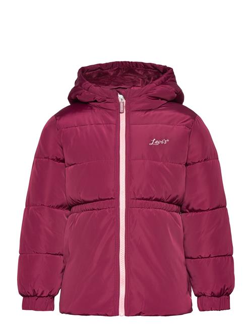 Se Levi's Levi's® Thigh Length Puffer Jacket Levi's Red ved Booztlet