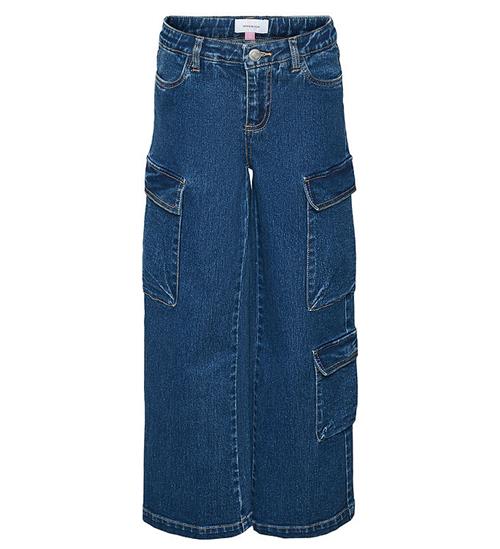 Se Vero Moda Girl Jeans - Cargo - VmDaisy - Medium Blue Denim ved KidsWorld