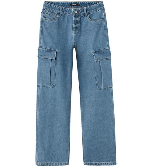 Se LMTD Jeans - Cargo - NlnTartizza - Medium Blue Denim ved KidsWorld