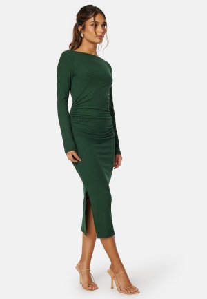 BUBBLEROOM Minea Drapy Dress Dark green S