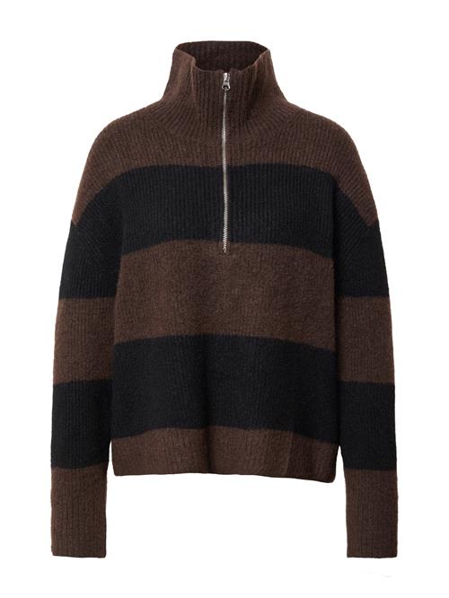 WEEKDAY Pullover 'Stay'  mørkebrun / sort