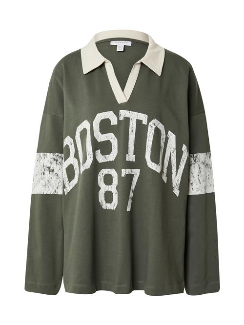 Se TOPSHOP Shirts 'Boston 87'  khaki / offwhite ved About You