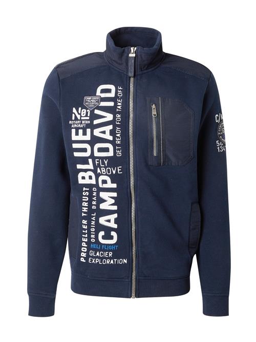 CAMP DAVID Sweatjakke  navy / hvid