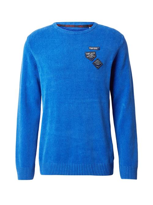 Se CAMP DAVID Pullover  royalblå / sort / hvid ved About You