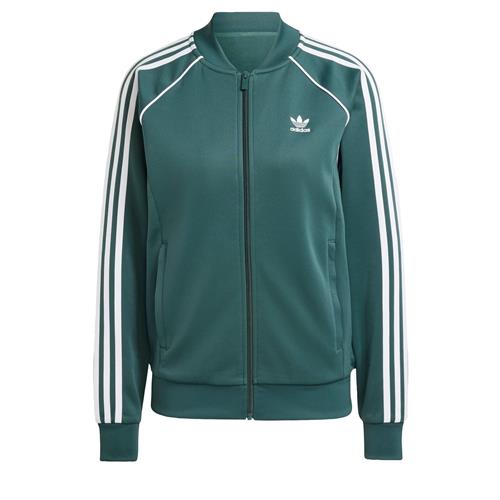 ADIDAS ORIGINALS Sweatjakke 'Adicolor Classics'  mørkegrøn / hvid