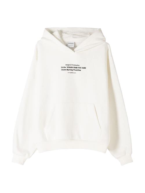 Bershka Sweatshirt  sort / offwhite