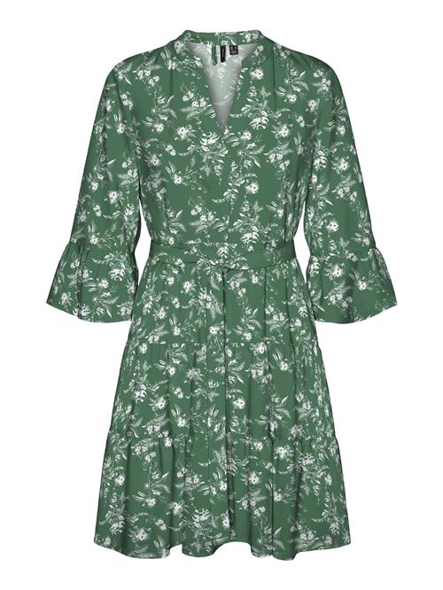 VERO MODA Kjole 'ZERA'  grøn / hvid