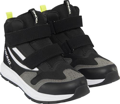 Se Viking Century Mid WP 2V Black/lime Sneakers Str 34 - hos Magasin ved Magasin