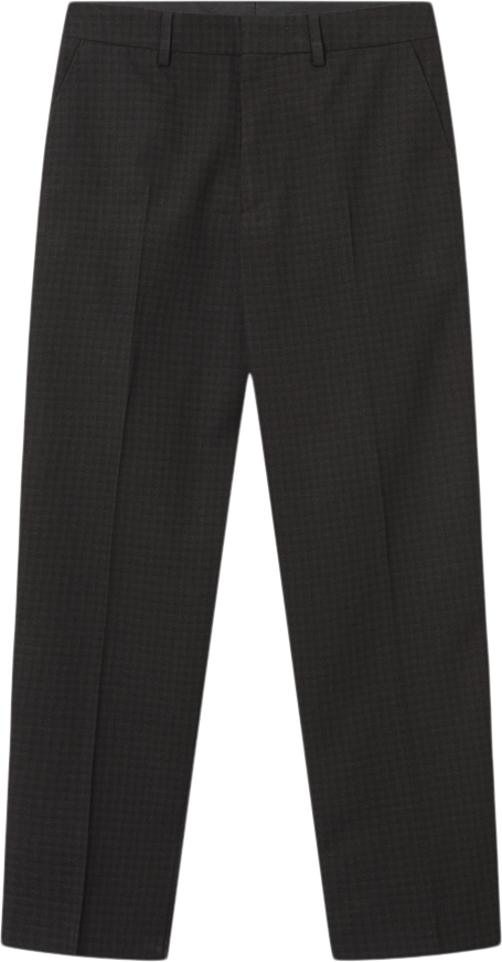 Wood Wood Charlie Wool Trousers Mand Brown Check Chinos Str 50 - hos Magasin