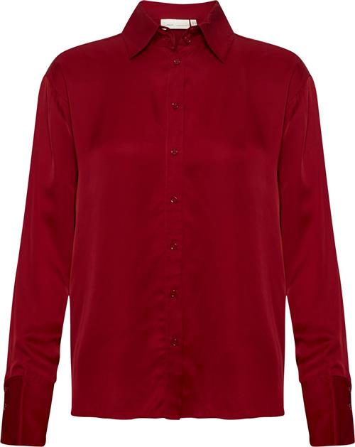 InWear Paulineiw Shirt Kvinde True Red Langærmede Skjorter Loose Fit Str 42 - hos Magasin