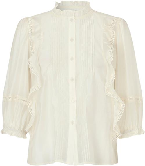 Lollys Laundry Vidall Shirt 3/4 Kvinde White Langærmede Skjorter Str L - hos Magasin