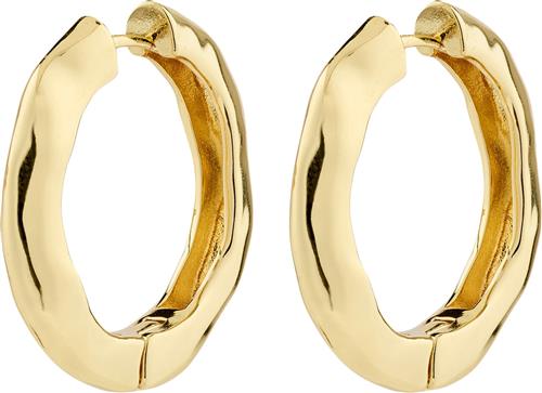 Se Pilgrim Believe Recycled Hoop Earrings Goldplated one size - Creoler hos Magasin ved Magasin