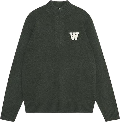 Wood Wood Wwblu AA CS Halfzip Kvinde Nature Green Sweaters Str L - hos Magasin