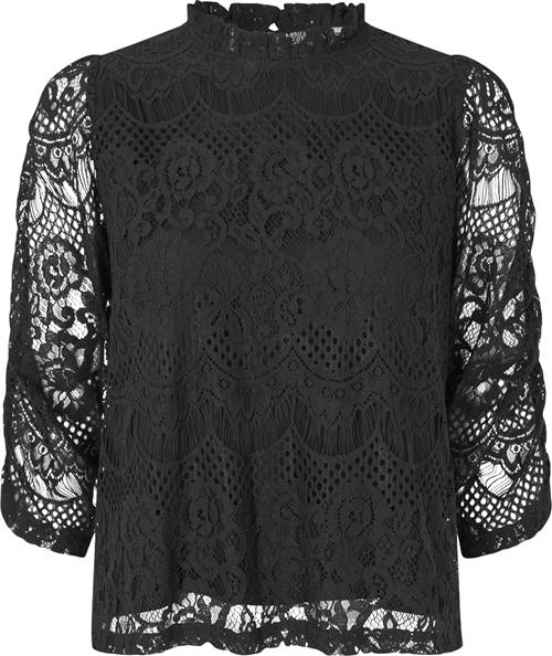 Lollys Laundry Liloull Blouse 3/4 Kvinde Black Langærmede Bluser Str XL - hos Magasin