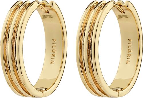 Se Pilgrim Bennett Recycled Hoop Earrings Goldplated one size - Creoler hos Magasin ved Magasin