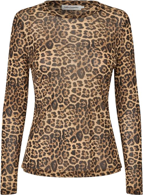 Se Lollys Laundry Iriell Blouse LS Kvinde Leopard Print Langærmede Bluser Str XS - hos Magasin ved Magasin