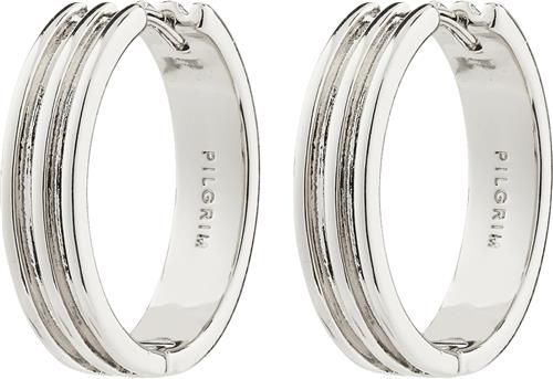 Pilgrim Bennett Recycled Hoop Earrings Silverplated one size - Creoler hos Magasin