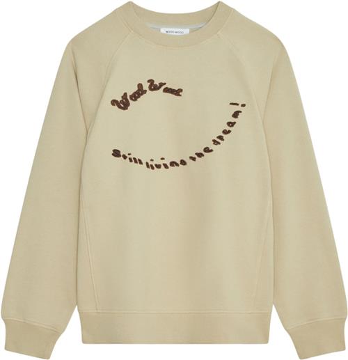 Wood Wood Wwhester Dream Crew Mand Taupe Beige Sweatshirts Str M - hos Magasin