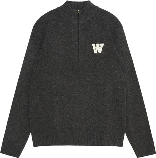 Wood Wood Wwblu AA CS Halfzip Kvinde Charcoal Langærmede Bluser Str XL - hos Magasin