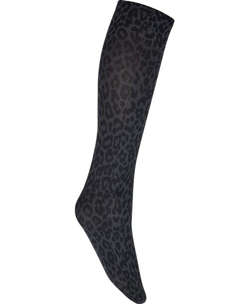 Sneaky Fox Leopard Knee Socks 50 Denier Knæstrømper - hos Magasin